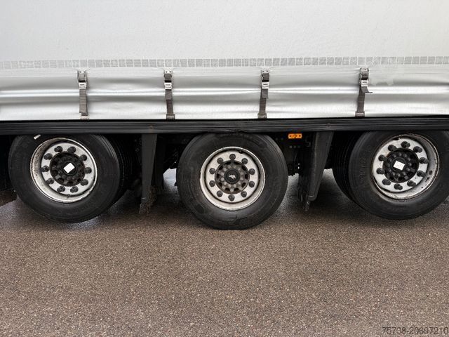 Atvira puspriekabė su tentu SCHMITZ CARGOBULL SCS24 MEGATRAILER/LUFT-LIFT/Hubdach/2xLIFT-ACHSE