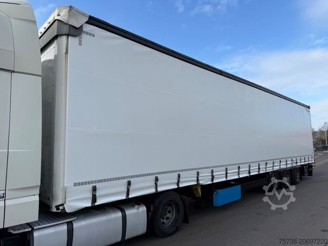 Atvira puspriekabė su tentu SCHMITZ CARGOBULL SCS24 MEGATRAILER/LUFT-LIFT/Hubdach/3-Achsen