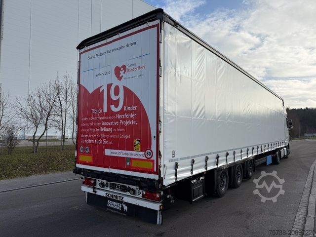 Semi-reboque aberto com lona SCHMITZ CARGOBULL SCS24 MEGATRAILER/LUFT-LIFT/Hubdach/3-Achsen