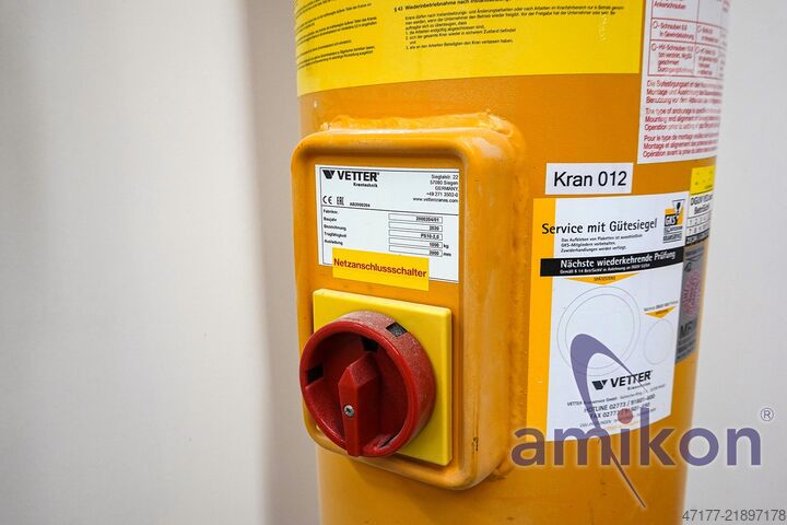 Säulenschwenkkran 1000 kg Industriekran Vetter PS10-2,0 1t