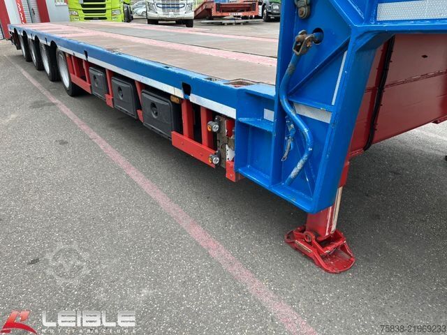 Low loader semitrailer MEUSBURGER MTS-4*48t Tieflader*3+4.Lenkachse*Ladehöhe 0,87