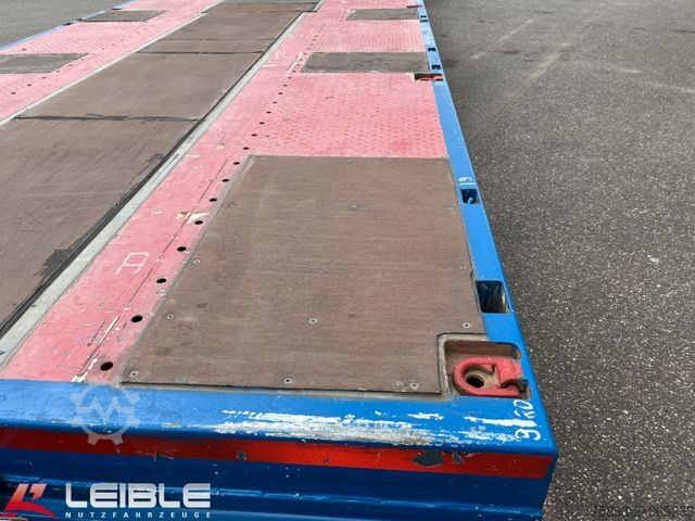 Low loader semitrailer MEUSBURGER MTS-4*48t Tieflader*3+4.Lenkachse*Ladehöhe 0,87