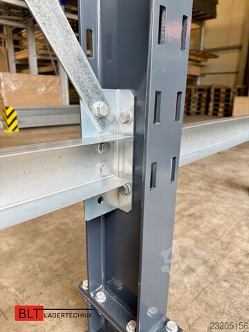  ca. 4 lfm. Kragarmregal H: 400cm ,Fuß +3 650 kg Belastung pro Arm , Langgutregal