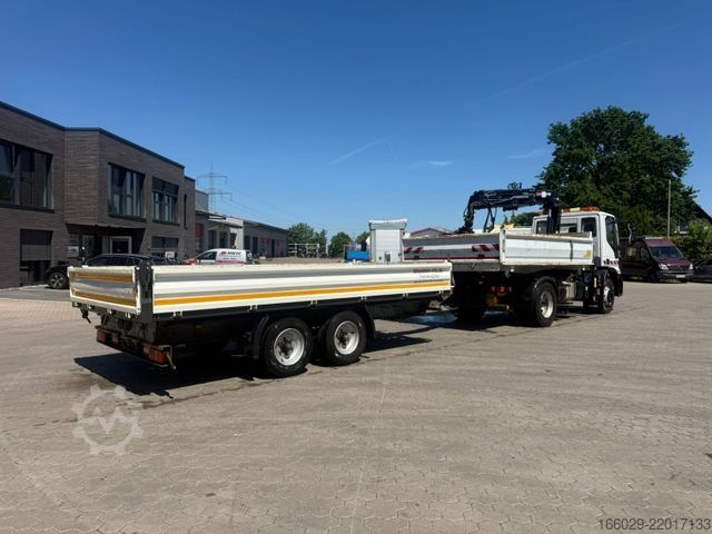 Three-sided tipper truck IVECO 140E250 Kipper mit HIAB Kran möglich mitAnhänger