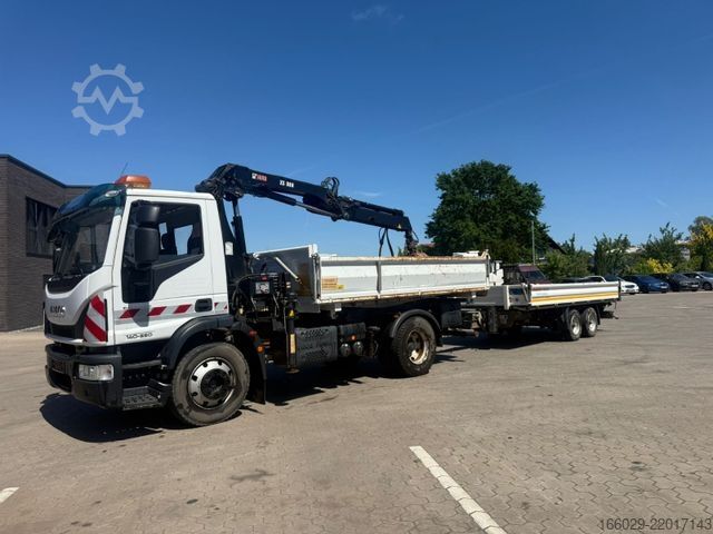 Camião basculante IVECO 140E250 Kipper mit HIAB Kran möglich mitAnhänger