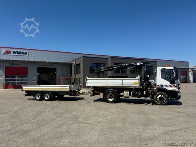 Camião basculante IVECO 140E250 Kipper mit HIAB Kran möglich mitAnhänger