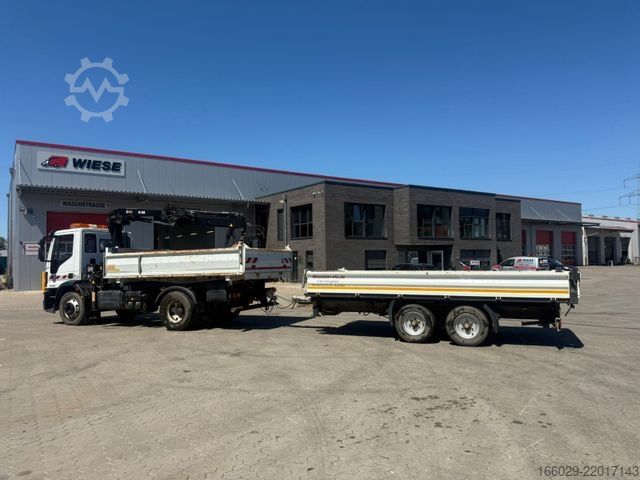 Camião basculante IVECO 140E250 Kipper mit HIAB Kran möglich mitAnhänger