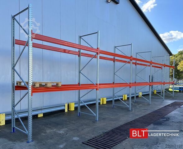 Regał przemysłowy ca. 14 lfm. Palettenregale H: 350cm Fachlast: 3000 kg , 45 Palettenplätze