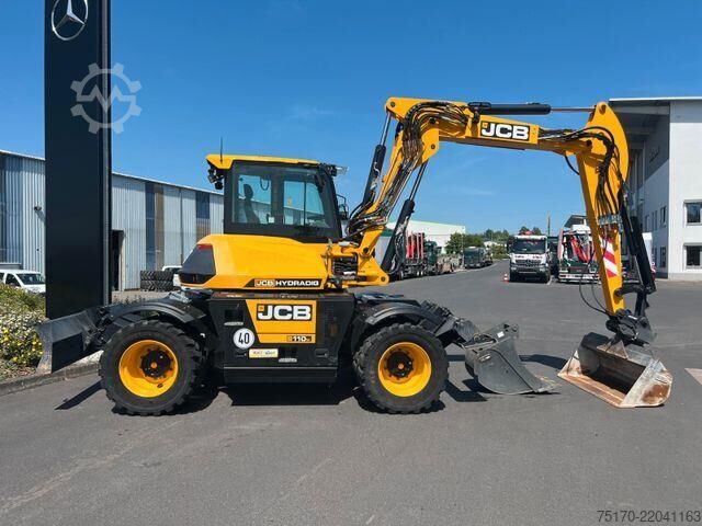पहिया खुदाई यंत्र JCB Hydradig 110W / Pratzen / nur 179h / Löffelpaket