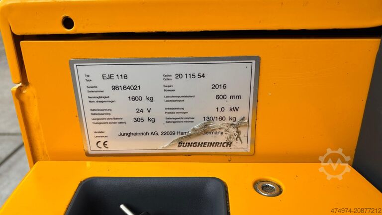 Manual pallet truck pump truck Jungheinrich EJE 116 - 2016