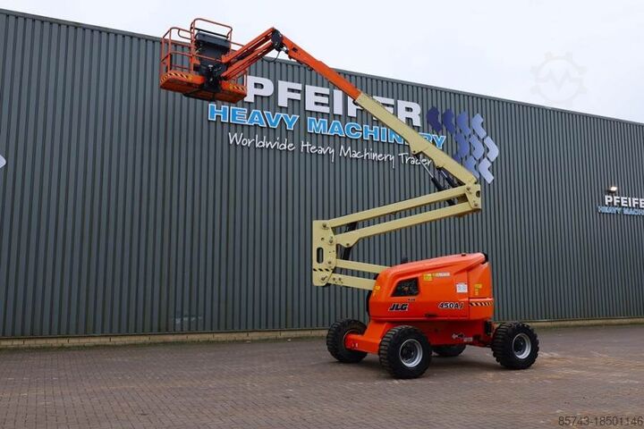 Nivelletty teleskooppinen työtaso JLG 450AJ Diesel, 4x4 Drive, 16m Working Height, 7.5m