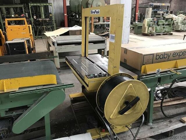 Packaging line for boxes of dismantled beds or similar products