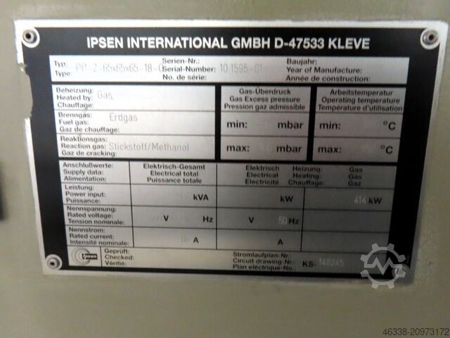 Проходная печная установка Ipsen International GmbH PP-2-65x65x65-18-G