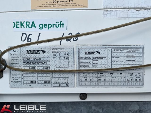 Atvērta puspiekabe ar tentu SCHMITZ CARGOBULL SCS 24XLight*RSAB*Zertifikat Code XL*Getränke*