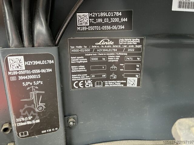 Dizelski viljuškari Linde H50D-02/600