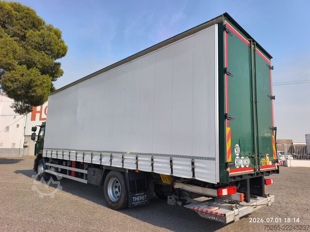 Camião plataforma com lona RENAULT 18.280 D WIDE