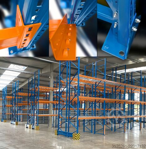 Estantería de paletas 70 Rahmen, 224 Traversen 2,7m 2t/Eb. ca.158 m, 4 m hoch, 2 Eb. TOTAL-REGAL