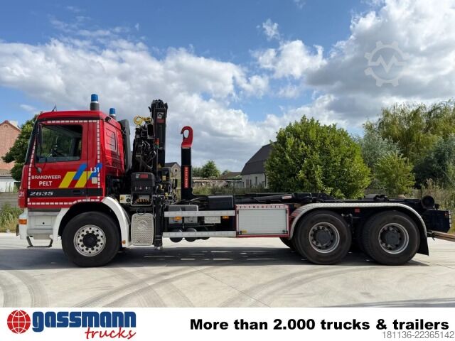 Rúllupalli vörubíll Mercedes-Benz Actros 2635 6x4, Kran Hiab XS 122B-3 Duo,