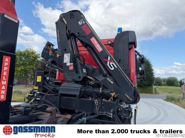 Rúllupalli vörubíll Mercedes-Benz Actros 2635 6x4, Kran Hiab XS 122B-3 Duo,