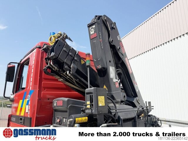 Rúllupalli vörubíll Mercedes-Benz Actros 2635 6x4, Kran Hiab XS 122B-3 Duo,