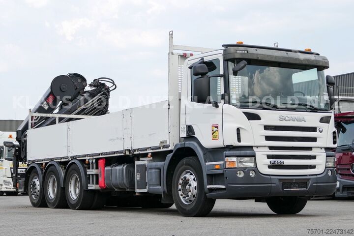 Tovorna dvigalka na tovornjaku SCANIA P 400 Pritsche Kran HIAB 377 E Funk Euro 5