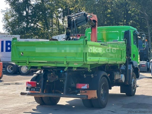Autocamion basculant tridirecțional MAN TGM 18.340 4x2 Meiller DSK + Palfinger-Ladekran