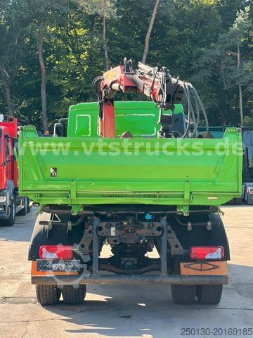 Autocamion basculant tridirecțional MAN TGM 18.340 4x2 Meiller DSK + Palfinger-Ladekran