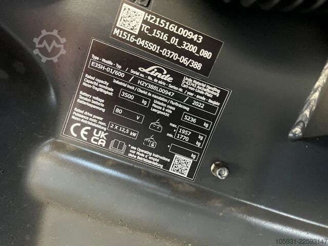 電動4輪フォークリフト Linde E35H-01/600