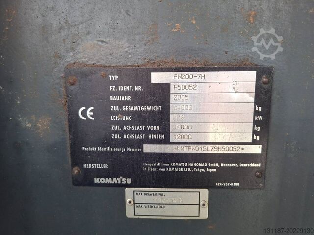 Kerekes kotrógép Komatsu PW 200-7H
