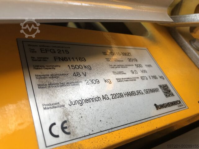 Elektromos – 3 kerék Jungheinrich EFG 215