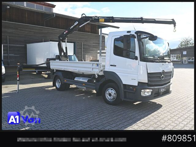 自卸货车面包车 MERCEDES-BENZ Atego 816 Kipper Kran, Hiab, AHK, Klima
