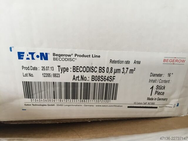 재고 필터 시트 Begerow Eaton Beco