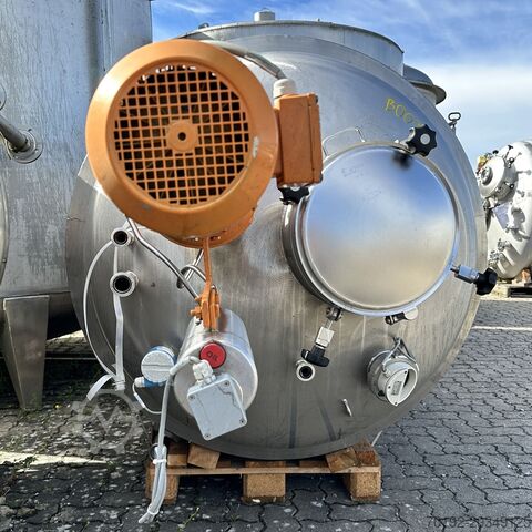1850 Liter beheizbarer/kühlbarer Druckbehälter, AISI304 mit Stelzer Propellerrührwerk Apparatebau Nordhausen B0039
