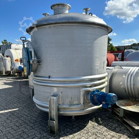 6875 litrų šildomas/aušinamas vakuuminis slėgio bakas, Aisi316 su šoniniu propelleriu maišytuvu. INOX - MAURER AG B0036