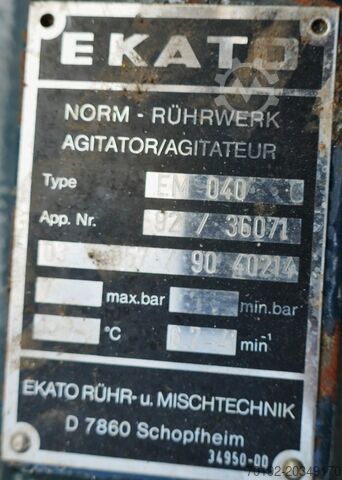 Reattore chimico riscaldabile/raffreddabile da 890 litri, Aisi 316 con agitatore ad ancora. Heinrich Nowak 9925