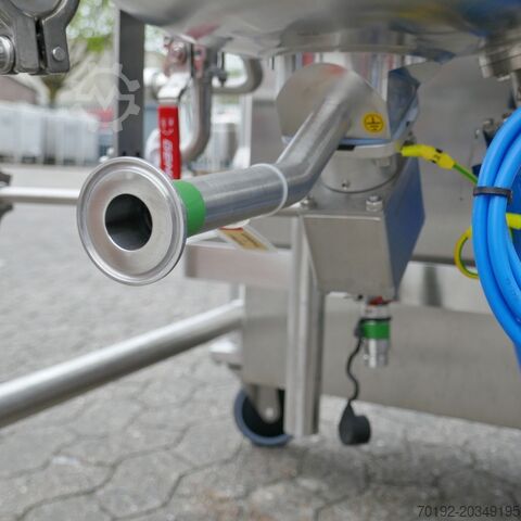 Unused 87 liter mobile heat-/coolable pharma process vessel, Aisi 316 with magnetic agitator Brinox 9887