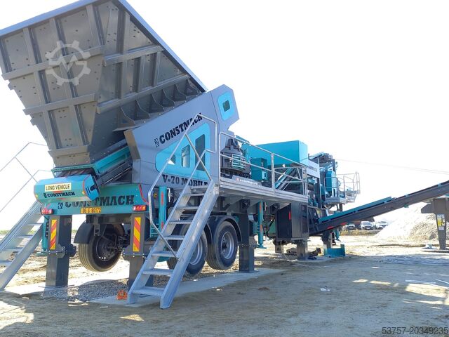 Mobilus smulkintuvas / smėlio gamyba / akmens smulkintuvas Constmach Mobile Crushing Plant Mobile vertical shaft impact crushing