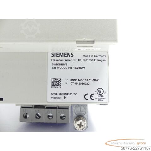 组成部分 Siemens 6SN1145-1BA01-0BA1 SN: T-N42036922 generalüberh. m. 3 Mon. Gewährl.