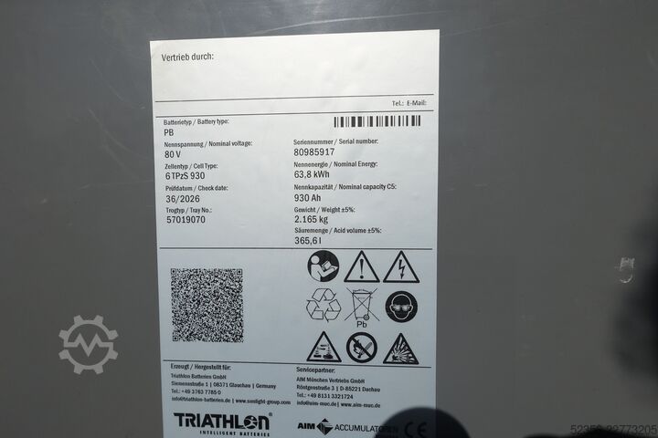  AIM Triathlon 80v 6PzS930 96% Staplerbatterie