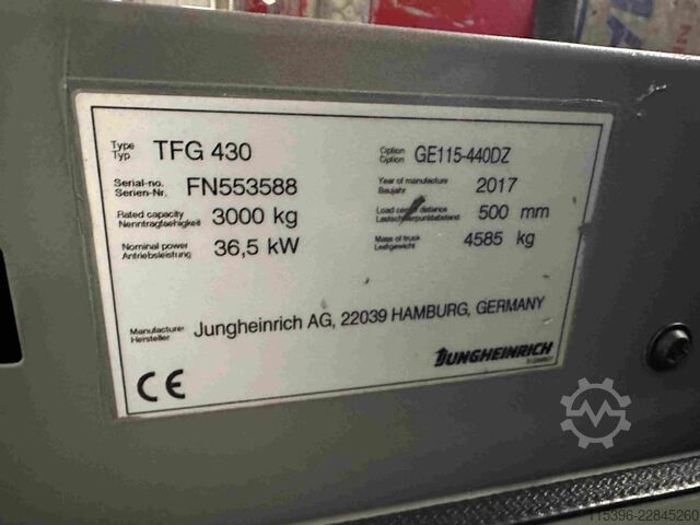 LPG viljuškari Jungheinrich TFG 430 - TRIPLEX 4,4 m
