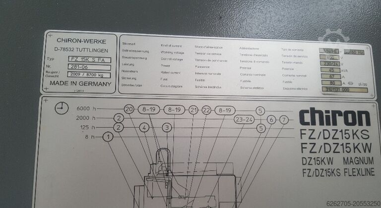 Centru vertical de prelucrare CHIRON FZ 15K S FA