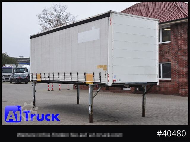 Swap body with flatbed & tarp WECON WPR 745, verzinkt, 2520  innen, Code XL