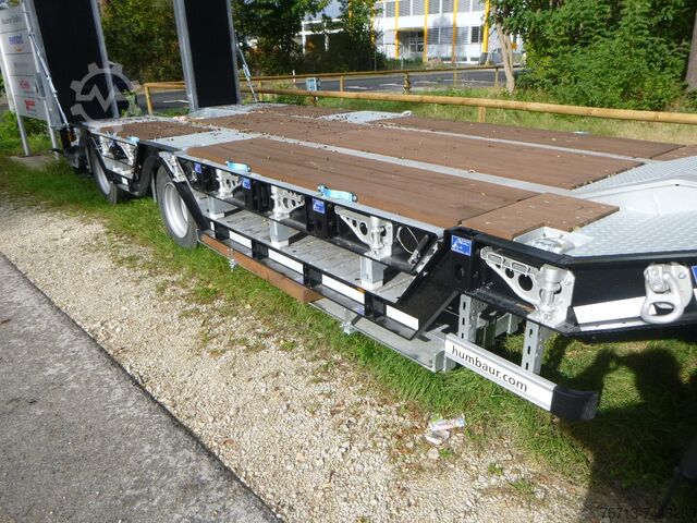 Madala laaduriga haagis Humbaur 4-Achs-Tieflader HTD 40K- mit Radmulden