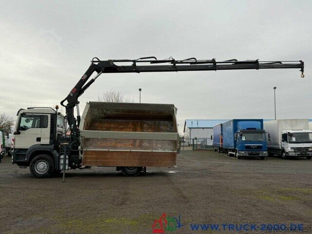 Xe ben ba chiều MAN 18.320 4x4 H Hiab144 15mHöhe Bordmatik Greiferst