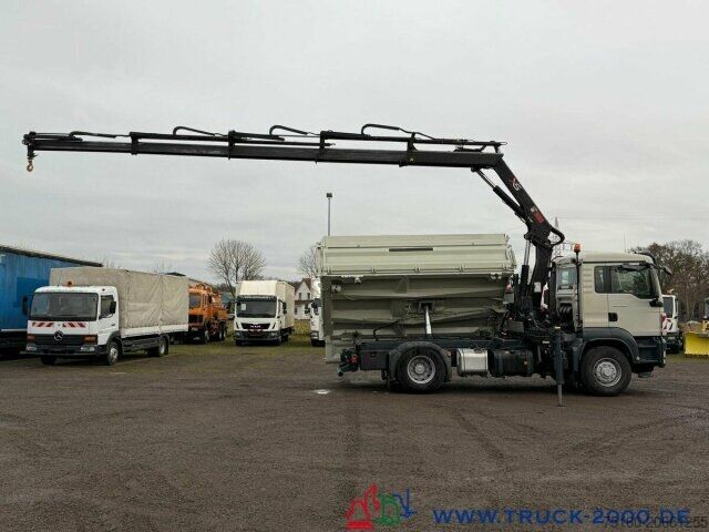 Xe ben ba chiều MAN 18.320 4x4 H Hiab144 15mHöhe Bordmatik Greiferst