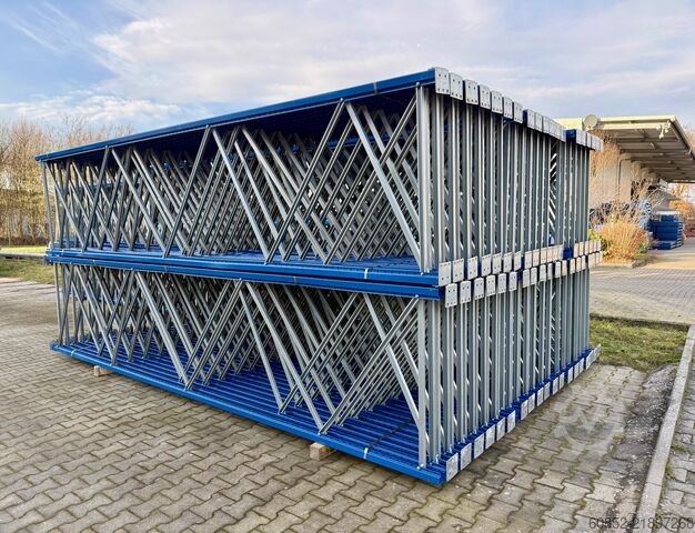 Kraftige reoler til pallereoler 14 lfm Jungheinrich MPB Palettenregale H: 500cm, Fachlast: 2100 kg