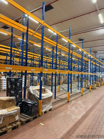 Kraftige reoler til pallereoler 14 lfm Jungheinrich MPB Palettenregale H: 500cm, Fachlast: 2100 kg