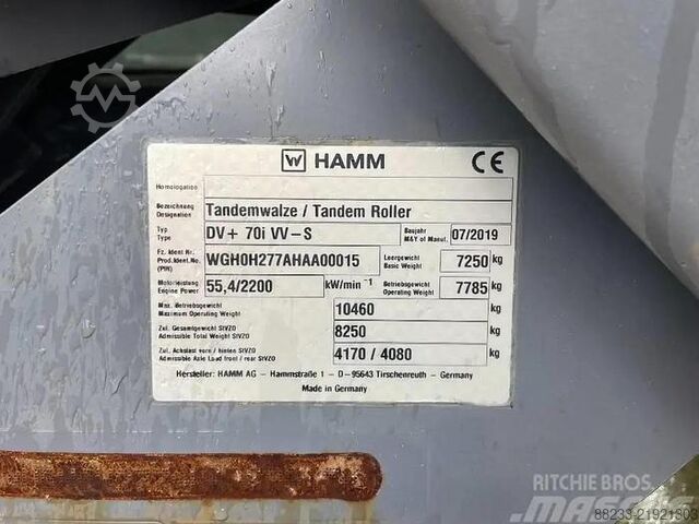 Con lăn song song Hamm DV 70i-S