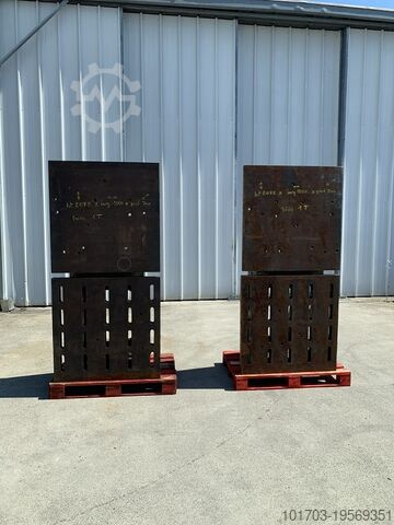Liatinové uhlové dosky Paire d'équerres en fonte 2075 x 1000 x 700 mm