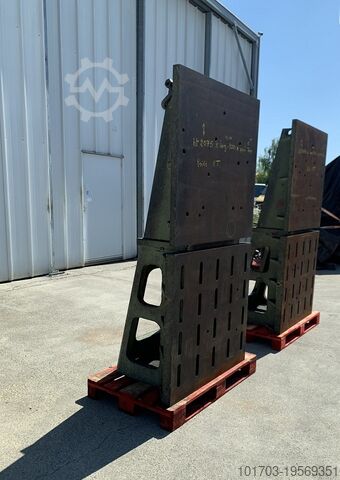 Liatinové uhlové dosky Paire d'équerres en fonte 2075 x 1000 x 700 mm